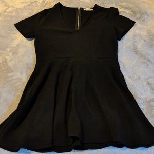 Little black skater dress.